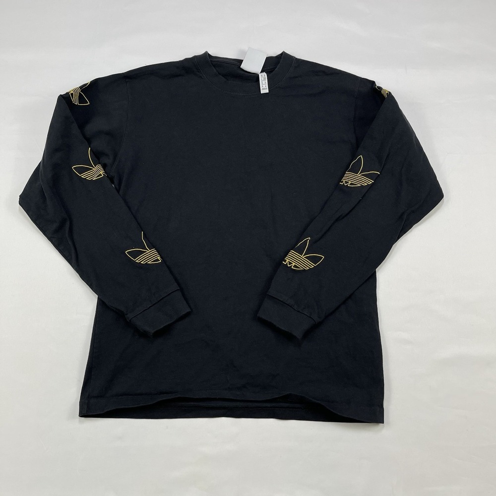 Adidas Originals Black Long Sleeve Shirt Men's Size Medium